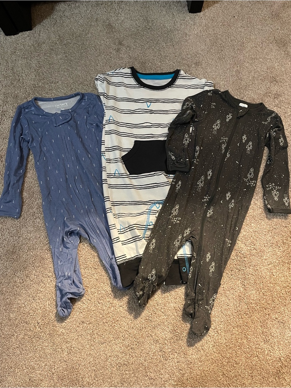 Carter's Footies and one Romper
